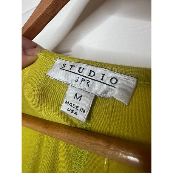 Studio JPR NEW NWT Women's Front Tie Lime Green Blouse Shirt Top Size Medium - Picture 4 of 8